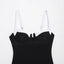 High fork V-neck vacation hot girl one-piece swimsuit female - Korvel