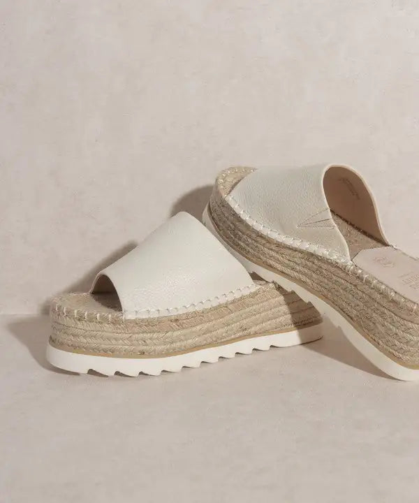 Espadrille Platform Slide - Chic Comfort Sandals