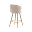 Conjunto de 2 taburetes de bar a altura de mostrador COOLMORE - Beige