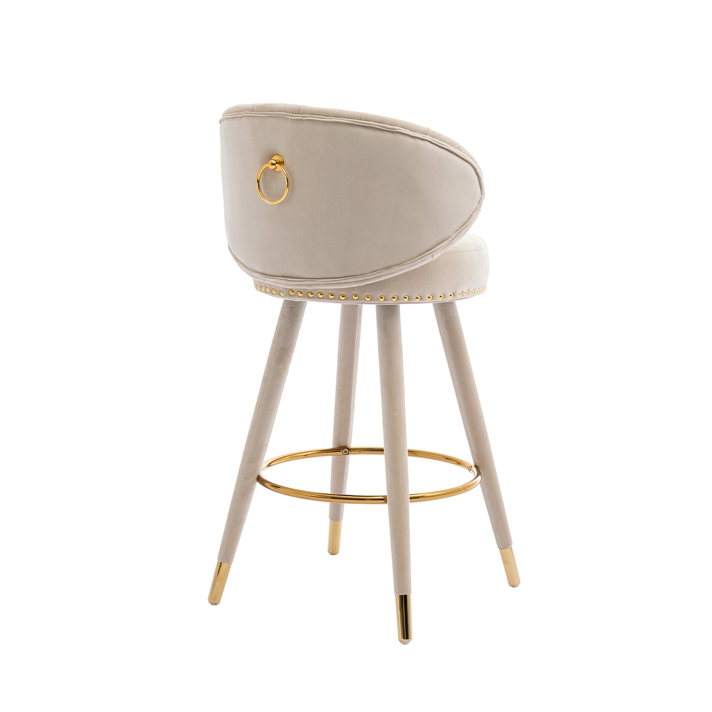 Conjunto de 2 taburetes de bar a altura de mostrador COOLMORE - Beige