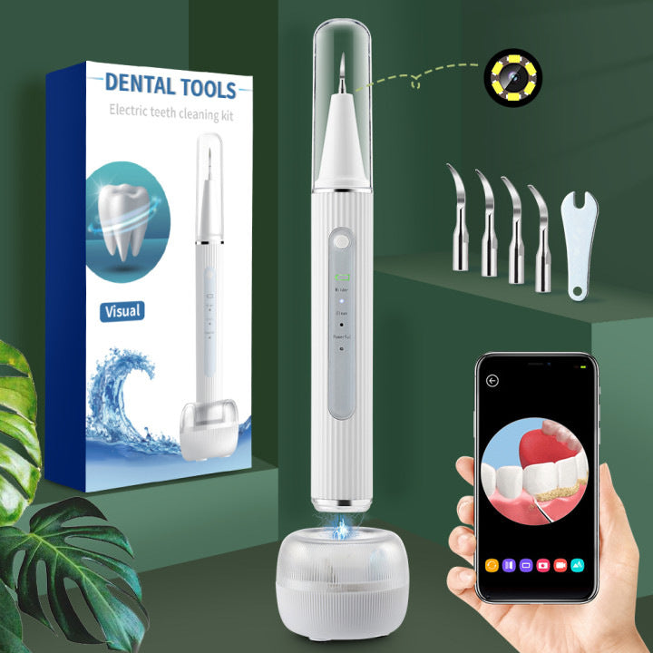 3-Speed Visible Ultrasonic Electric Tooth Cleaner Tooth Cleaning Beauty Instrument To Remove Tartar And Calculus Tooth Cleaning Device - Korvel