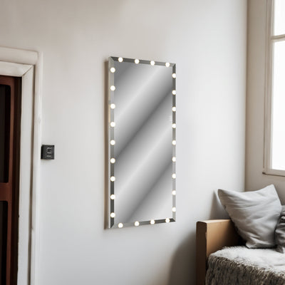 72x32 Inch Hollywood Full Body Mirror with Touch Control Lighting