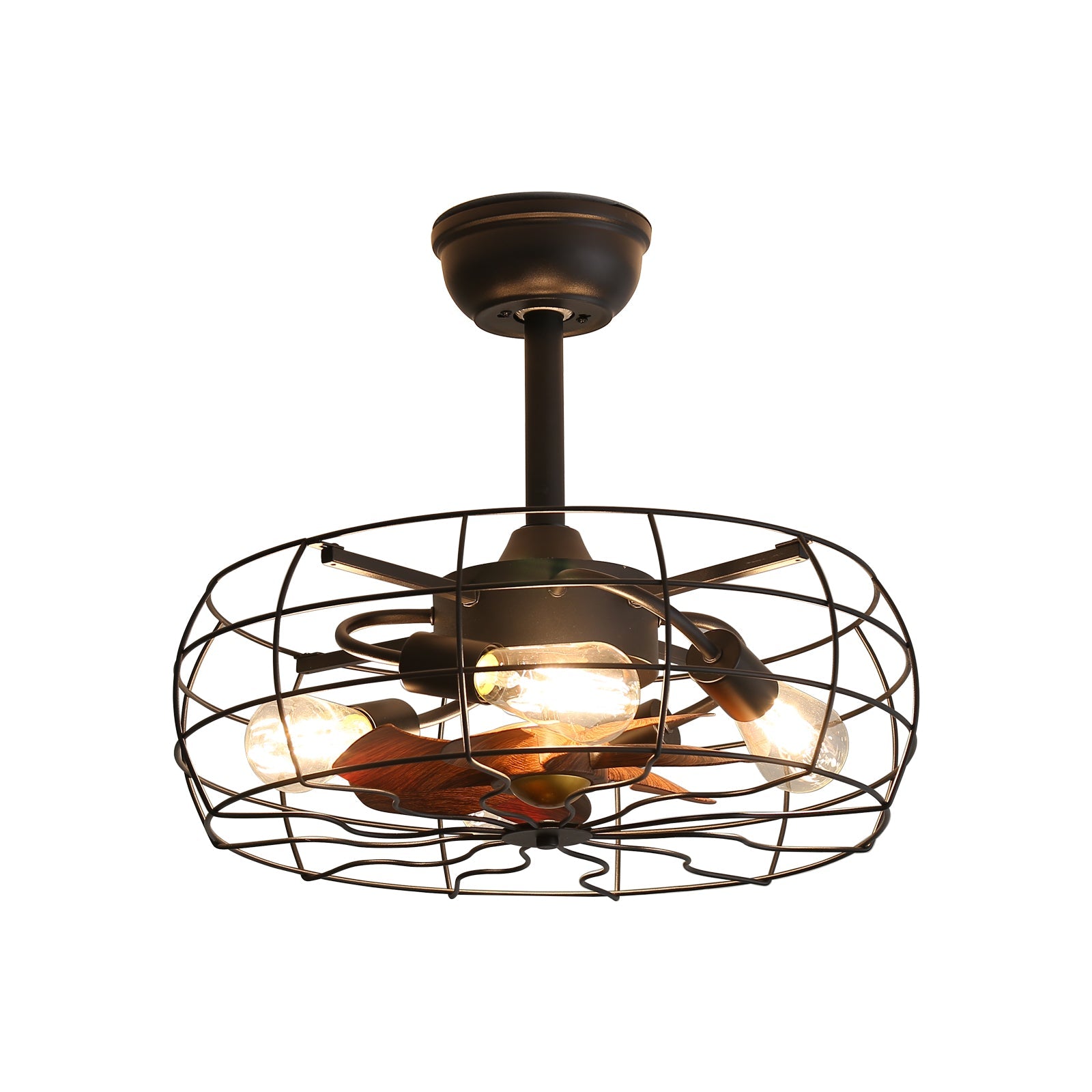 19inch Cage Retro Reiling Fan with Lights - Korvel
