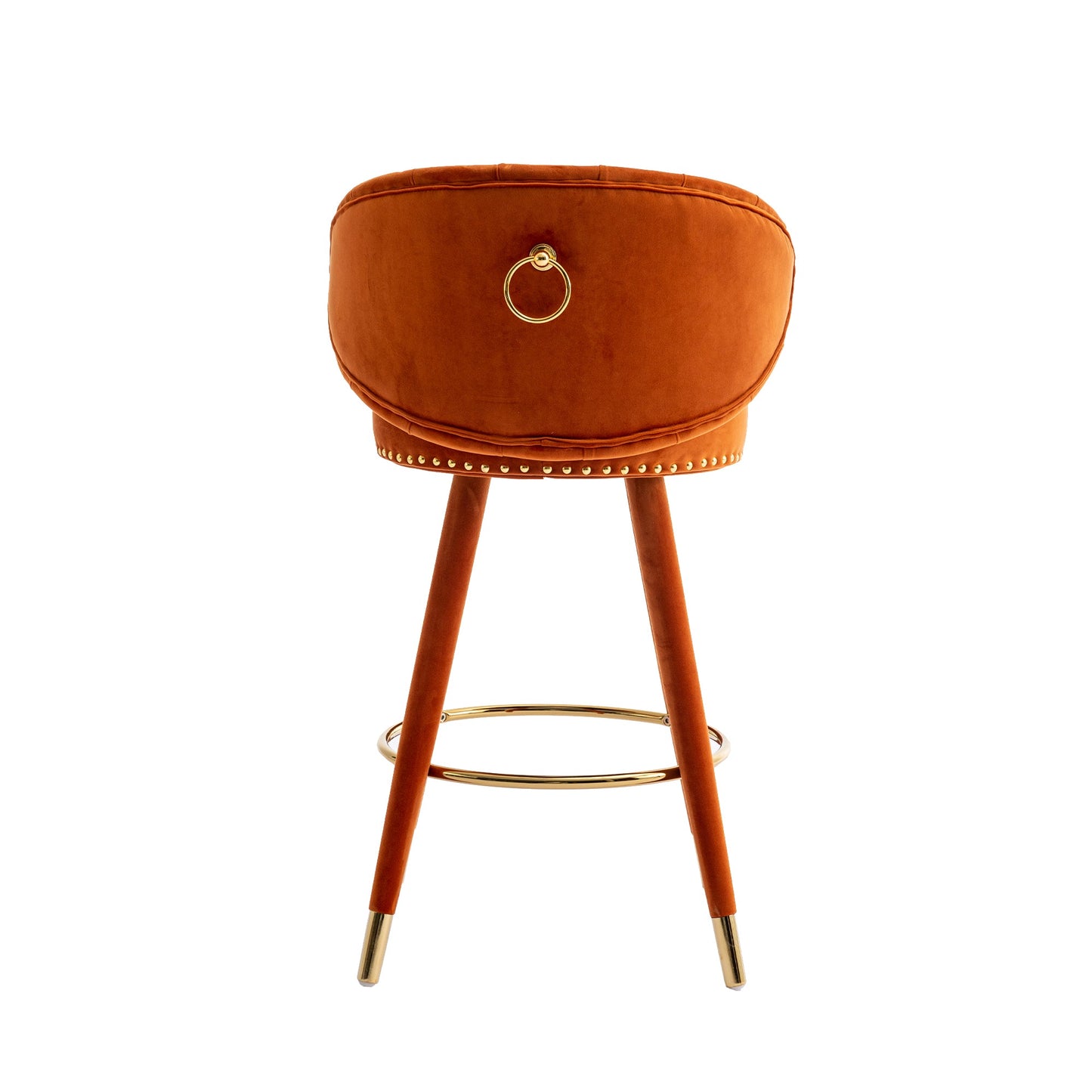 Conjunto de 2 Taburetes de Barra de Altura de Mostrador COOLMORE - Patas de Madera Sólida