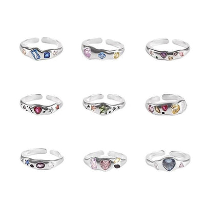 Dopamine Love Colored Zircon Diamond Ring for Women