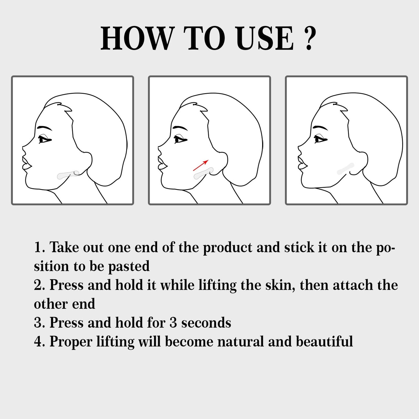 Invisible Patch Face Lift Fade Fine Lines Tighten Lift Jaw Muscle Shaping Patch Shrink Patch - Korvel