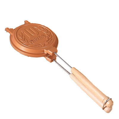 Aluminum Sanming Pan Round Double-sided Pattern Waffle Mold Home Breakfast Pancake Tool - Korvel