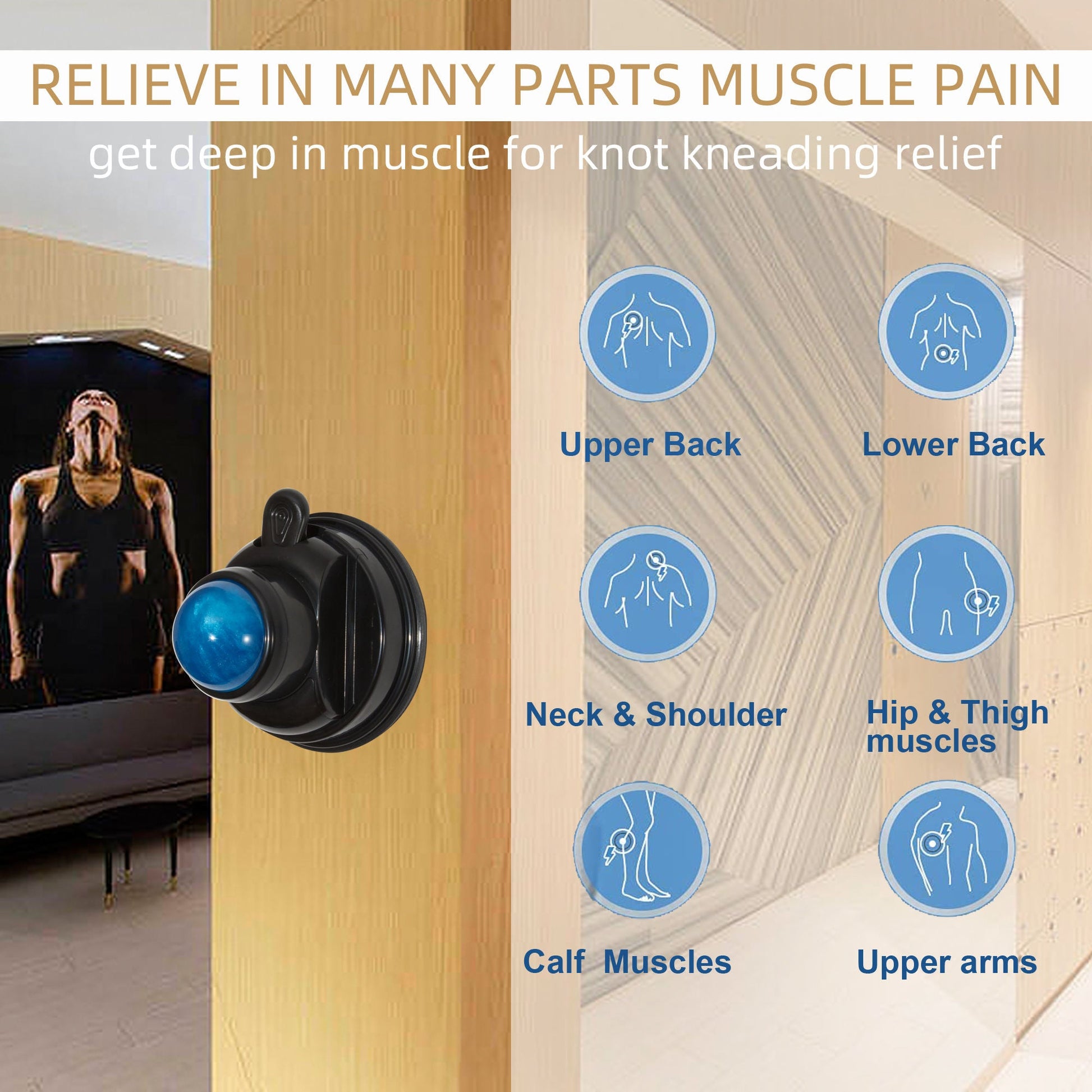 New Mountable Cold Massage Roller ball Products Portable Back Neck Cryo Ball Gym Fitness Cold ice massage Roller ball - Korvel