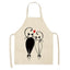 Cat Kitchen Aprons For Women Cotton Linen Bibs Household Cleaning Pinafore Home Cooking Apron kids kitchen barber - Korvel