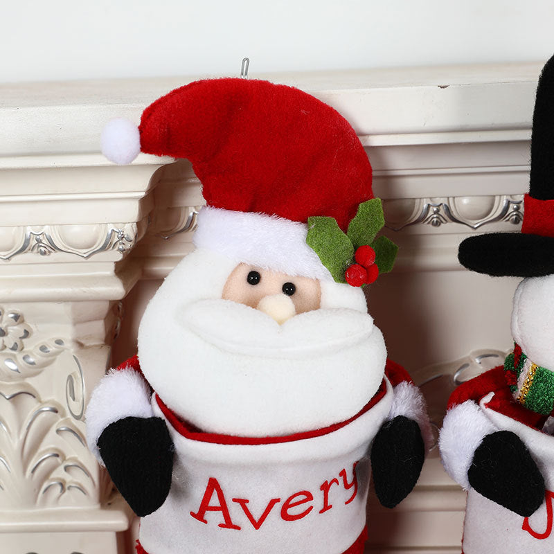 Christmas Decorations Single Head Hug Christmas Socks Gift Bag Candy Bag Christmas Eve Bedhead Pendant - Korvel