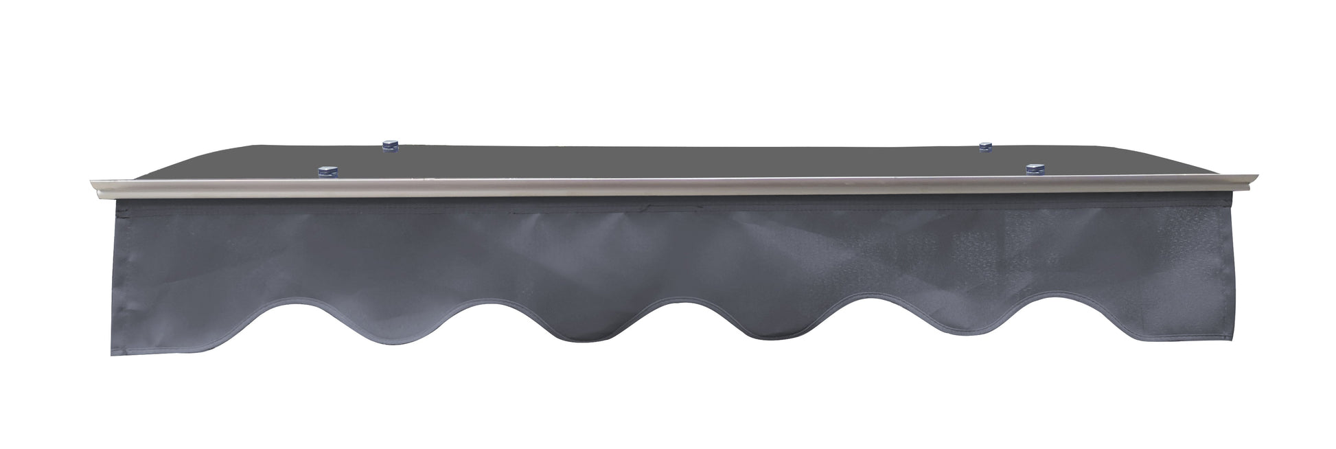 DA4734W Series Door Window Awning Made of 0.137 Inch Thick Crystal Polycarbonate Sheet in size of 47" Wide x 34" Brown Roof - Korvel