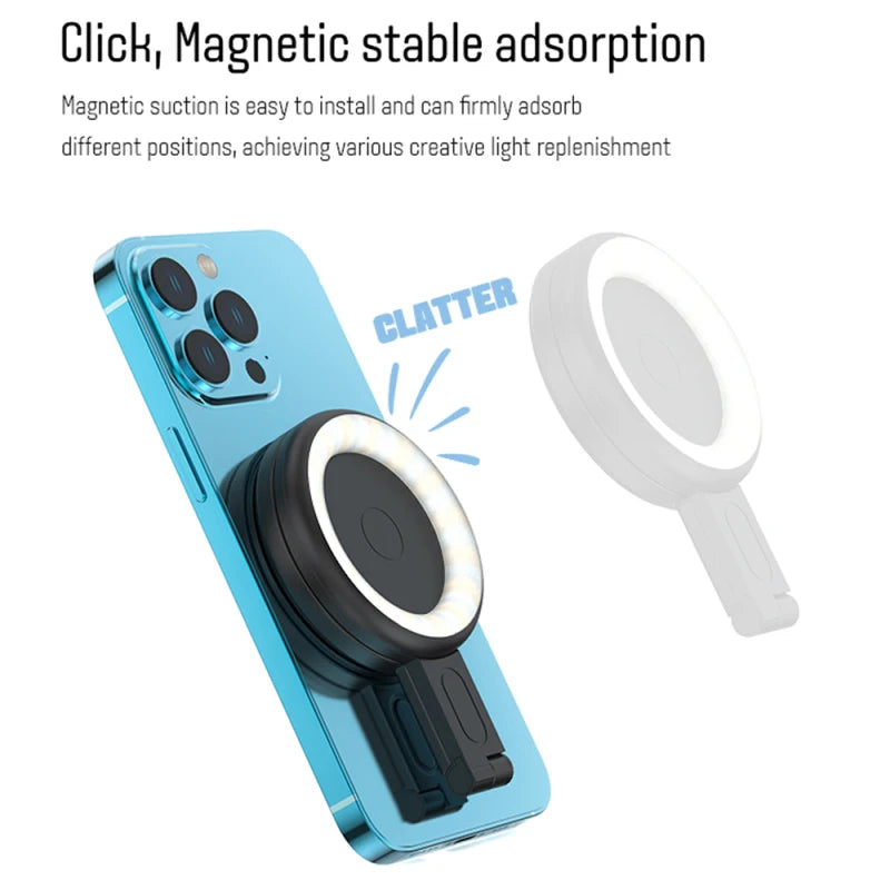 Lumière LED Magnétique pour Photographie Mobile