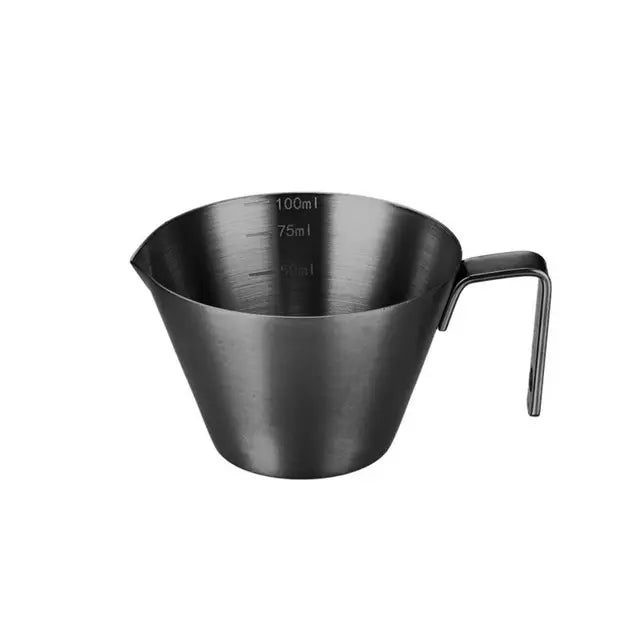 304 Stainless Steel Espresso Measuring Cup Small 100ml Espresso Shot Cup Dishwasher Safe V-Shaped Mouth - Korvel