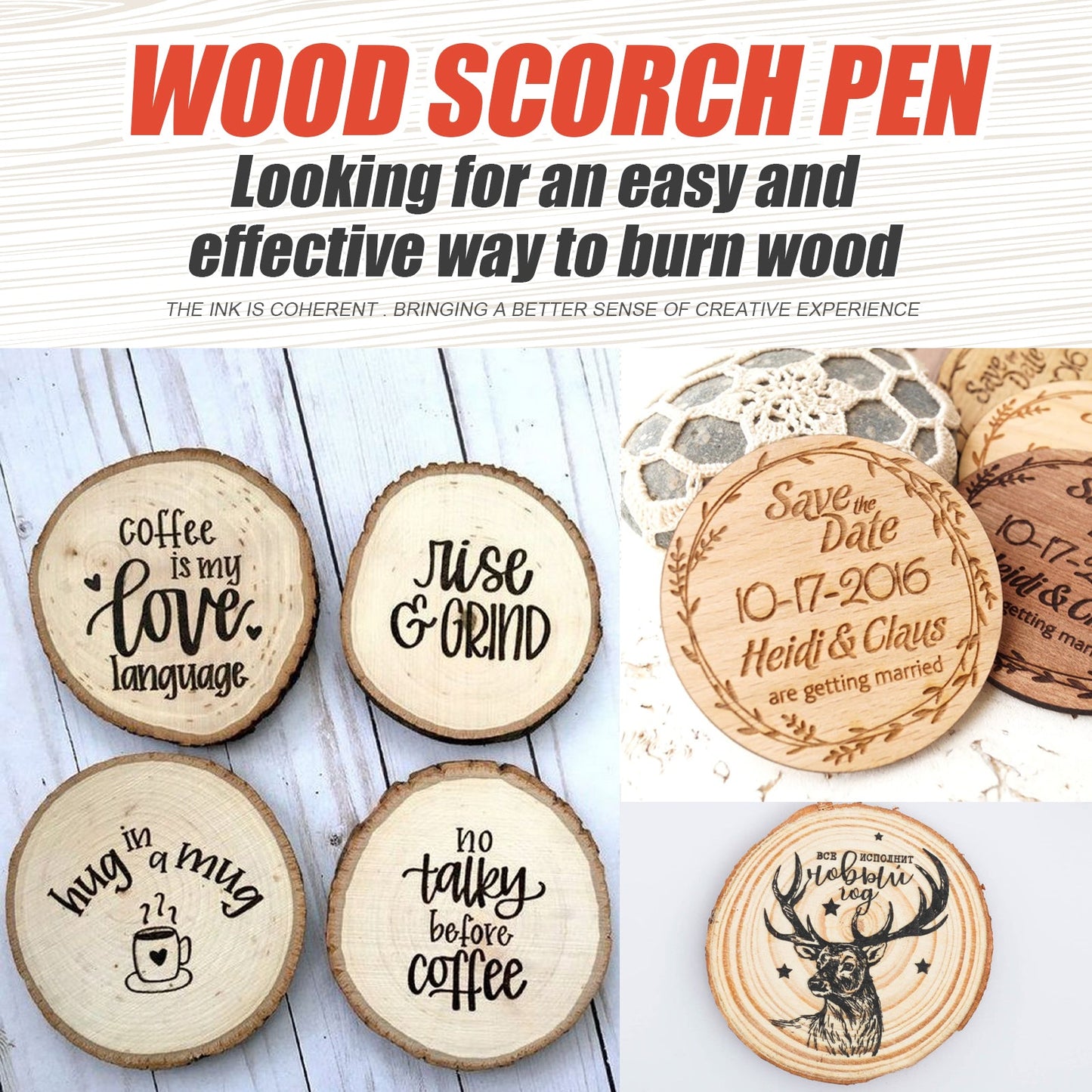 Wood Burning Pen, Children's DIY Pyrography Wood Marking Wood Burning Marker Pen - Korvel