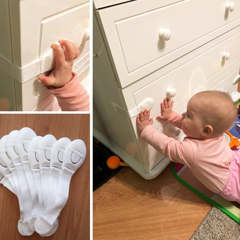 10Pcs/Lot Child Lock Protection Of Children Locking Doors For Children's Safety Kids Safety Plastic Protection Safety Lock - Korvel