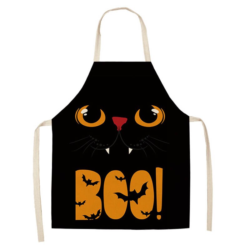 1Pcs Cotton and linen creative European and American cartoon cute cat apron - Korvel