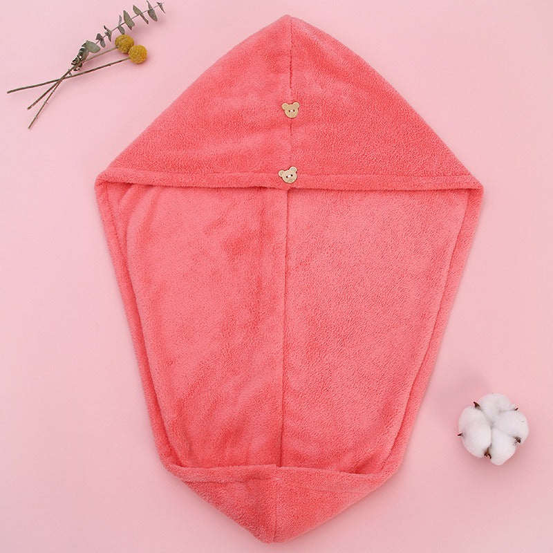 Premium Coral Velvet Quick Drying Hair Towel & Shower Cap