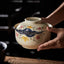 6.5 inch instant noodles bowl with cover bento box student underglaze color ceramic suit Lamian Noodles bowl canteen tableware - Korvel