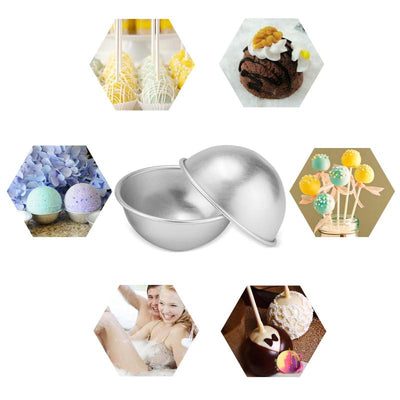 6-Piece Aluminum Alloy Bath Bomb Mold Set