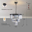 Candelabro de Cristal Negro de Lujo para Espacios Modernos