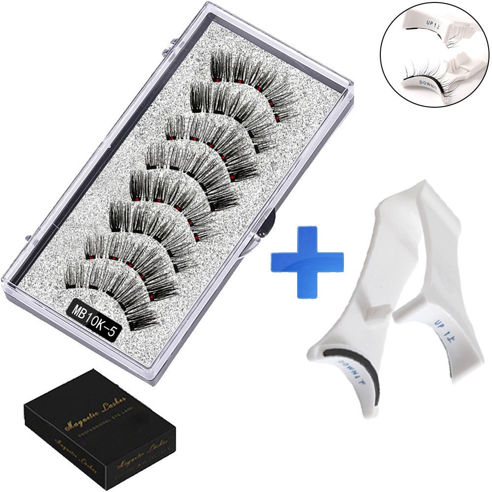 Five magnetic adhesive free magnetic eyelash clamp set for European and American thick magnetic eyelashes - Korvel