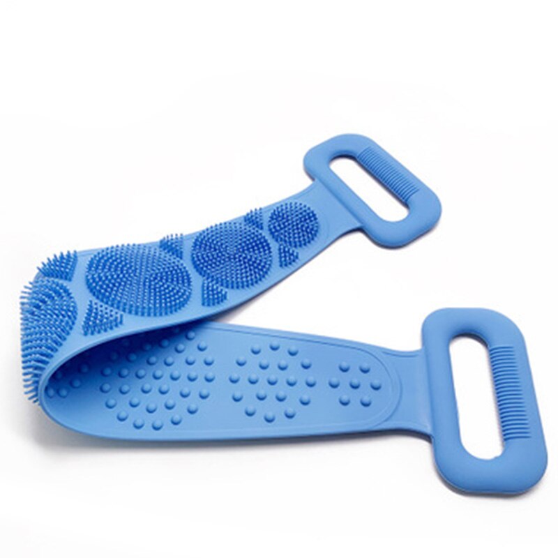 Hot Body Wash Silicone Body Scrubber Belt Double Side Shower Exfoliating Belt Removes Bath Towel - Korvel