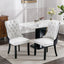 Tufted Solid Wood Dining Chairs - 2-Piece Set in White and Black