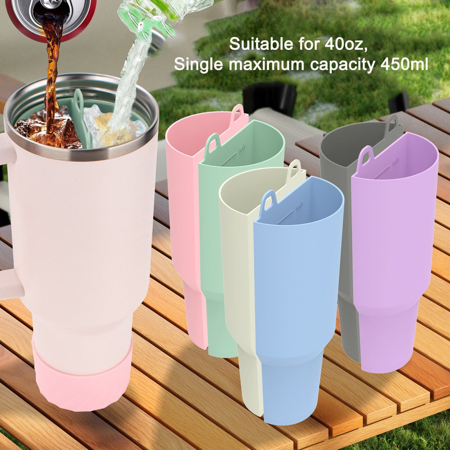 2-in-1 lined double drinking cup inner liner silicone 40oz special - Korvel