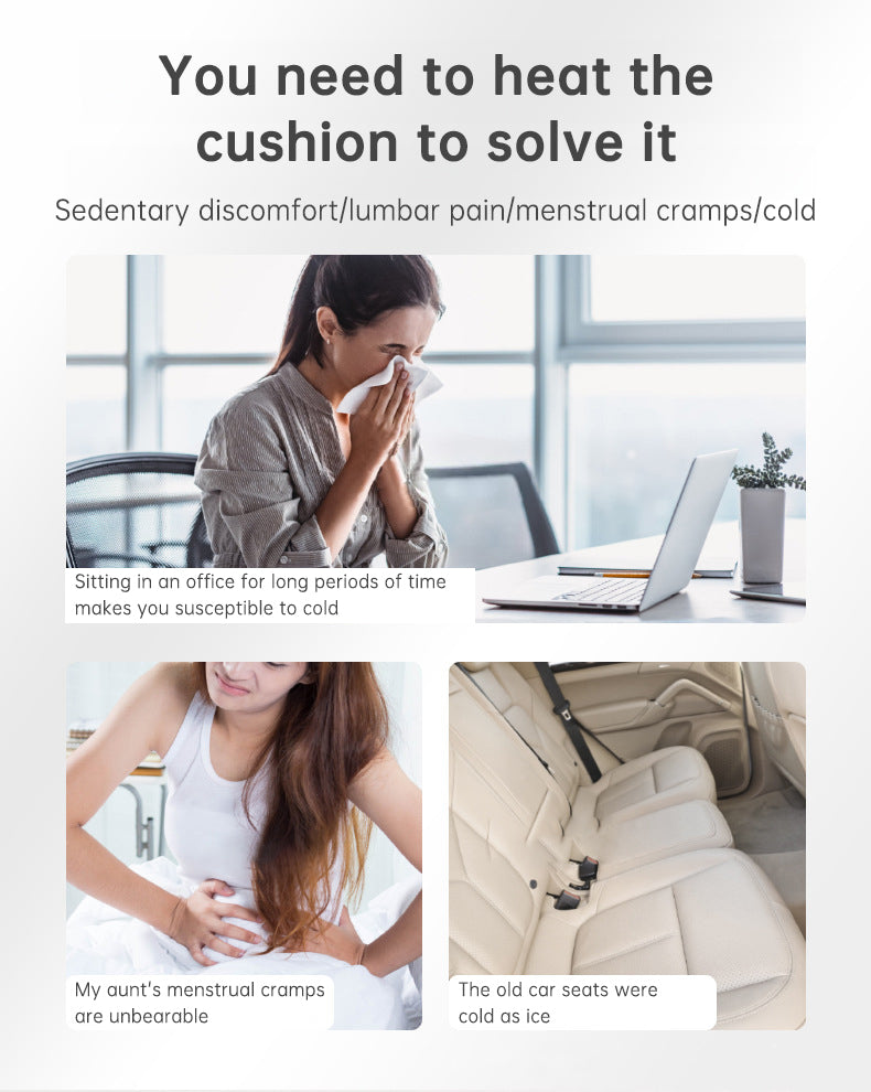 45X45cm USB Heating 3-speed Thermostat Cushion Office Sedentary Car Home Dual-use Winter Warm Physiotherapy Electric Heating Pad - Korvel