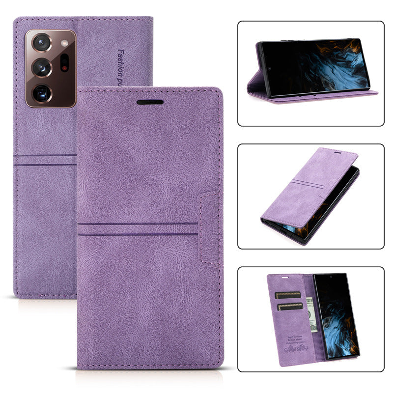 For iPhone 13 Dream Pair Suction Flip Phone Holster Card Holder Protective Cover - Korvel