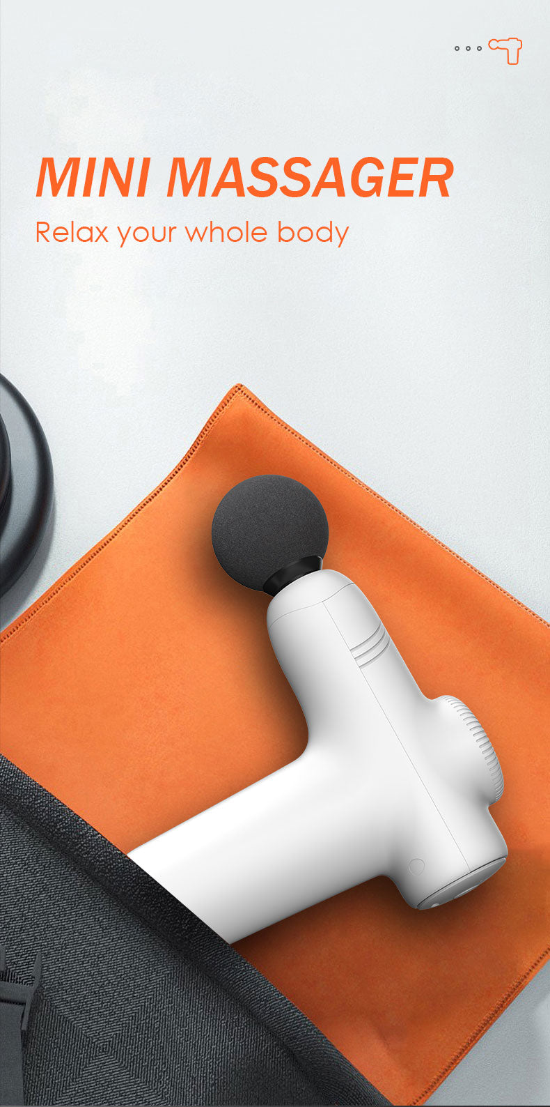 Mini Fascia Gun Muscle Relaxation Electric Vibration Massage Gun Mini Portable Fascia Gun - Korvel