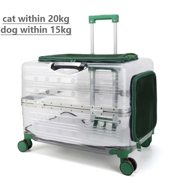 Chariot de Voyage pour Animaux de Compagnie Premium - Élégant et Fonctionnel