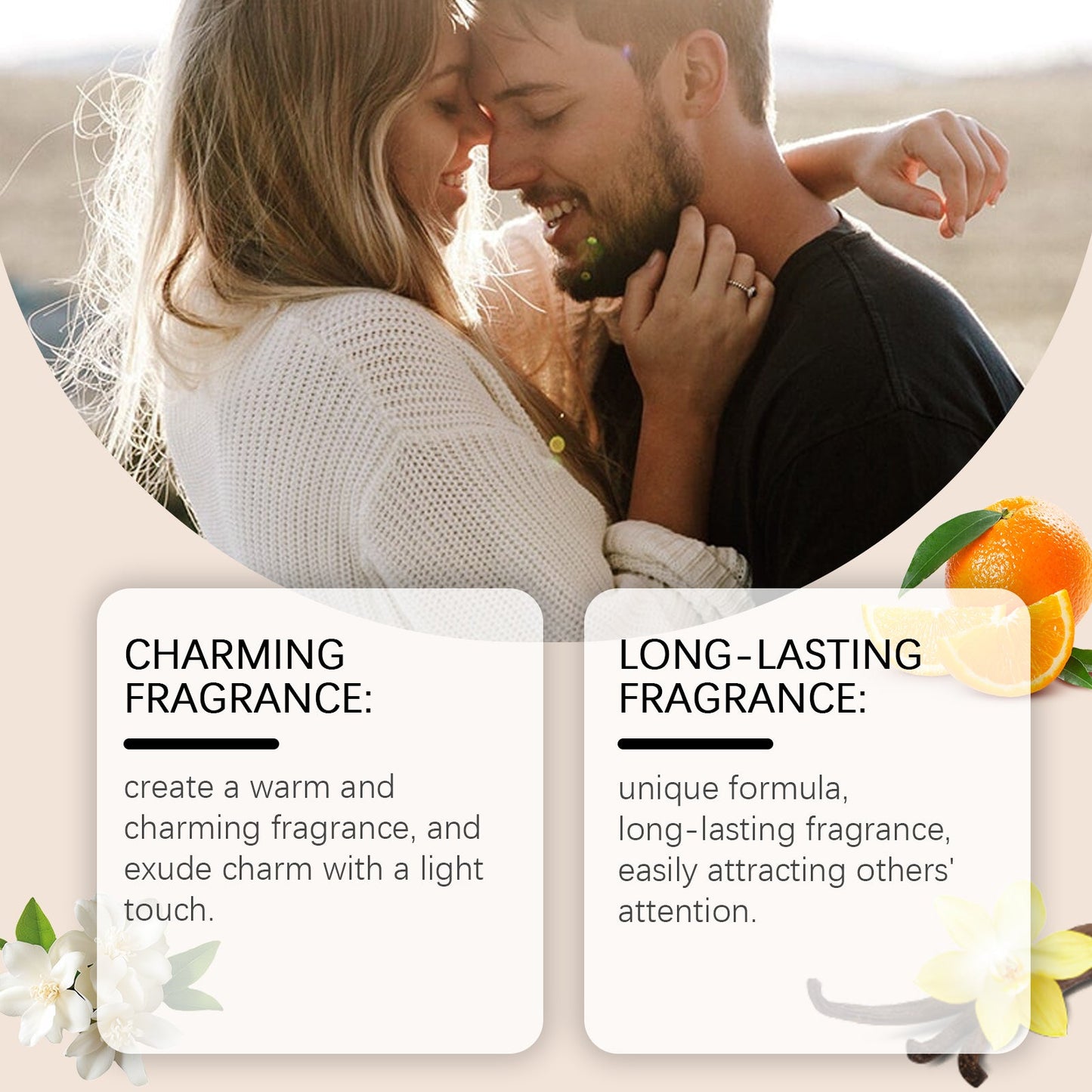 Perfume de Bola de Naranja y Vainilla - Fragancia Elegante y Portátil