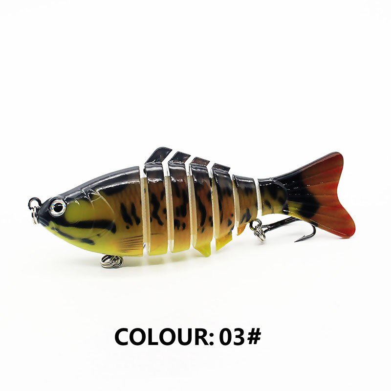 Multi Jointed Fishing Lure Sinking Artificial Wobbler Bait Hard Bait Swimbait 10cm/15.7g Fishing Tackle 7 Sections Crankbait - Korvel