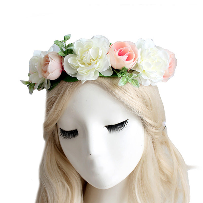 Accesorio para el cabello de guirnalda de flores hecha a mano para bodas