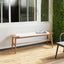 Design Natural Oak Wood Dining Bench Bed Bench for Dining Room, Bedroom, Bathroom (White) - Korvel
