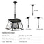 Farmhouse Chandelier  4-Light Vintage Antique Chandeliers Light Fixture For Kitchen Dining Room Living Room(No Bulbs) - Korvel