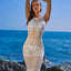Hollow Out Round Neck Sleeveless Cover-Up Dress - Korvel