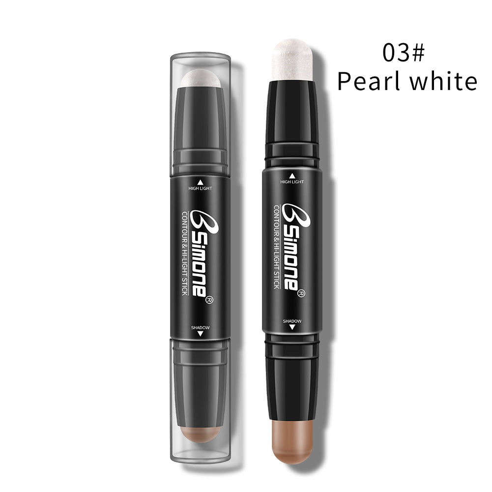 Double-Ended Highlighting Stick Concealer Nose-Shadow Highlighter To Fix Spots Side Shadow Highlighter Stick - Korvel