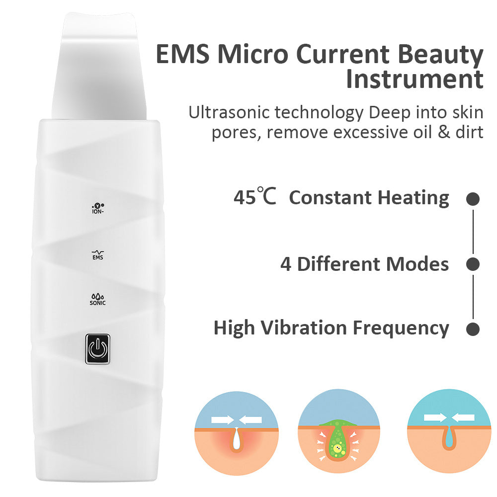 HailiCare Blackhead Removal Instrument Skin Shovel Ultrasonic Iontophoresis Instrument Heating Microcurrent Beauty Instrument - Korvel
