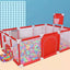 Parque Infantil de Acero Inoxidable Premium con Cerca de Baloncesto