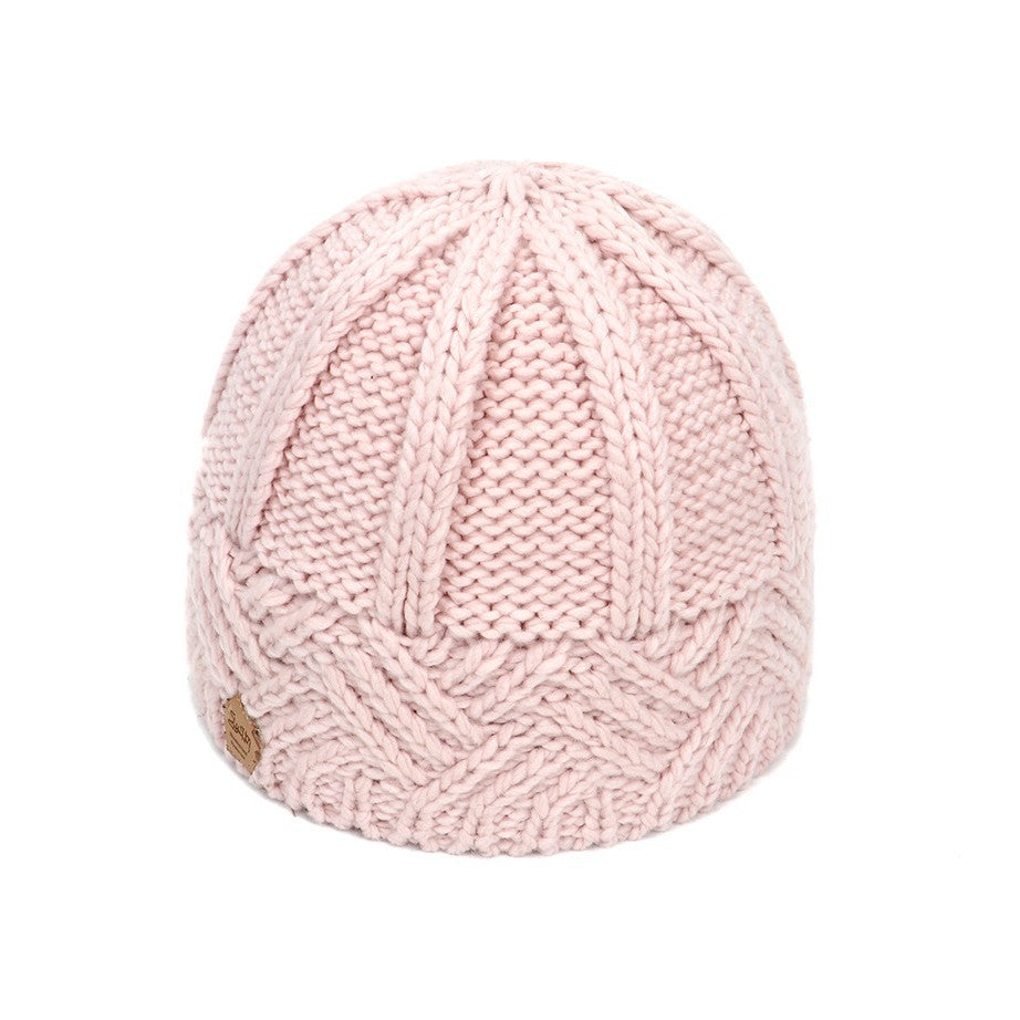 European and American retro style diamond grid coarse needle knitted hat for men and women, fashionable autumn and winter knitted hat - Korvel