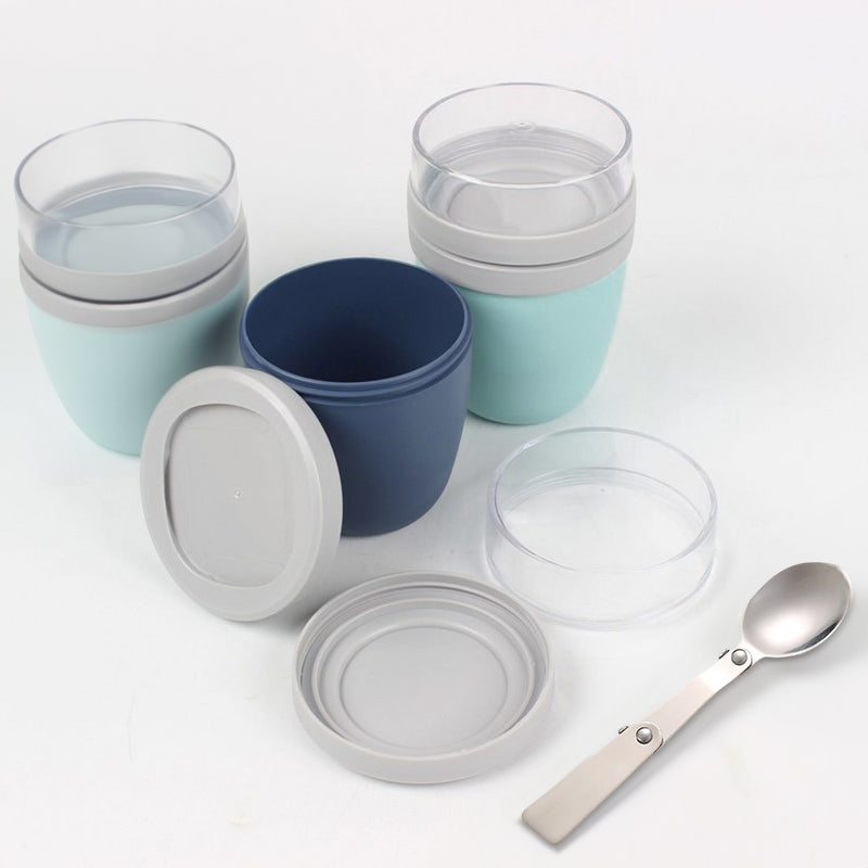 Portable Yogurt Cereal Cups with Lids for On-the-Go Meals