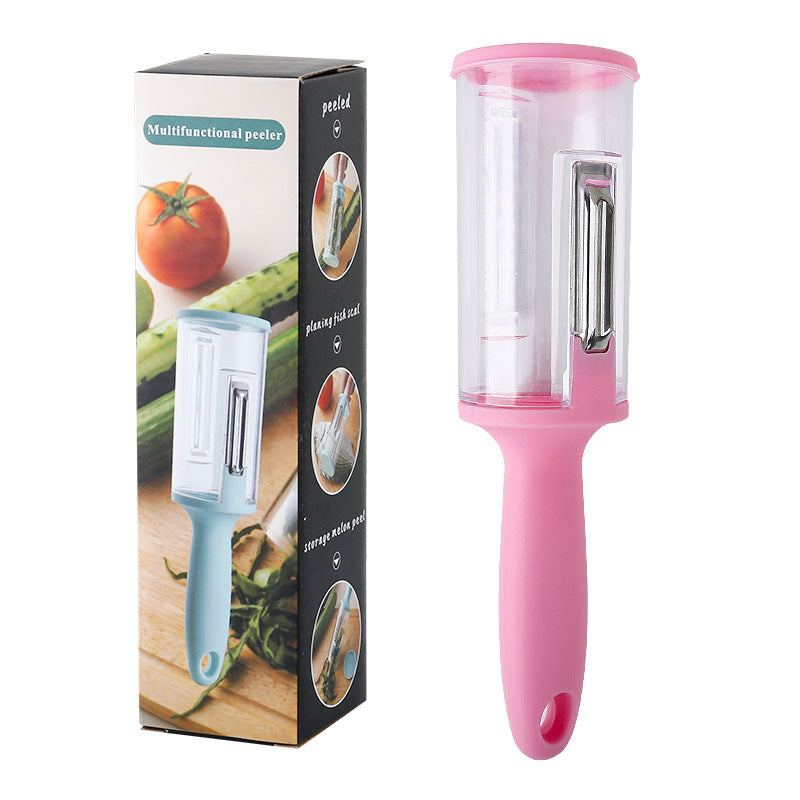 Éplucheur multifonctionnel avec boîte de rangement pour une cuisine sans effort