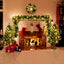 Christmas Tree Artificial Christmas 4-piece Set, including flower wreath, flower wreath, and 2 entrance trees, with LED lights - Korvel