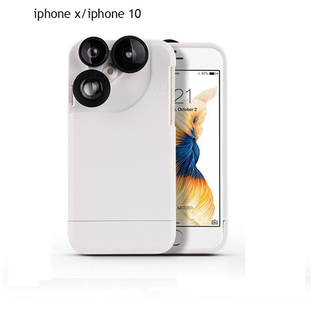 4 In 1 Telescope lense Mobile Phone Case for Iphone x 8plus 7 plus 6 plus 8 7 6s Camera lenses Outdoor Hunting - Korvel