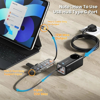 ASOMETECH 4-in-1 USB C Hub for MacBook and More