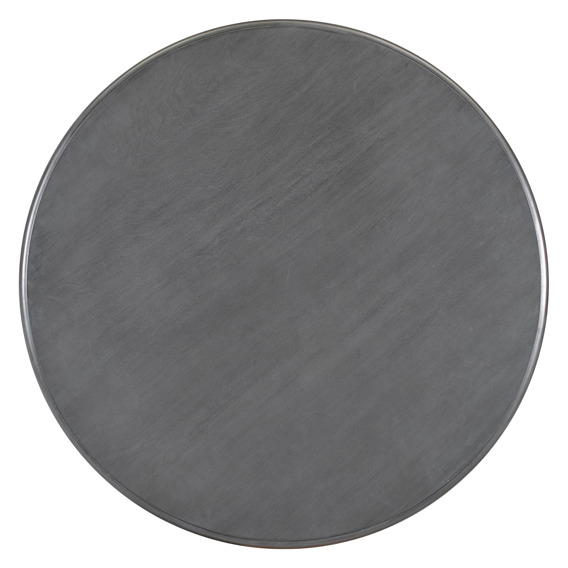 TREXM Five Piece Retro Round Dining Table Set with Curved Brackets and 4 Restaurant Cushioned Chairs (Dark Gray) - Korvel
