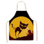 Cat Kitchen Aprons For Women Cotton Linen Bibs Household Cleaning Pinafore Home Cooking Apron kids kitchen barber - Korvel