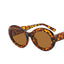 Striped Zebra Oval Sunglasses New Net Red Street Shot Personality Female Hip Hop Sunglasses Trend - Korvel